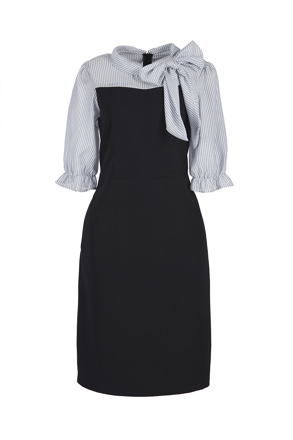 Đầm chữ A tay lỡ phối nơ 