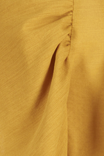 Đầm xòe hai dây màu vàng 