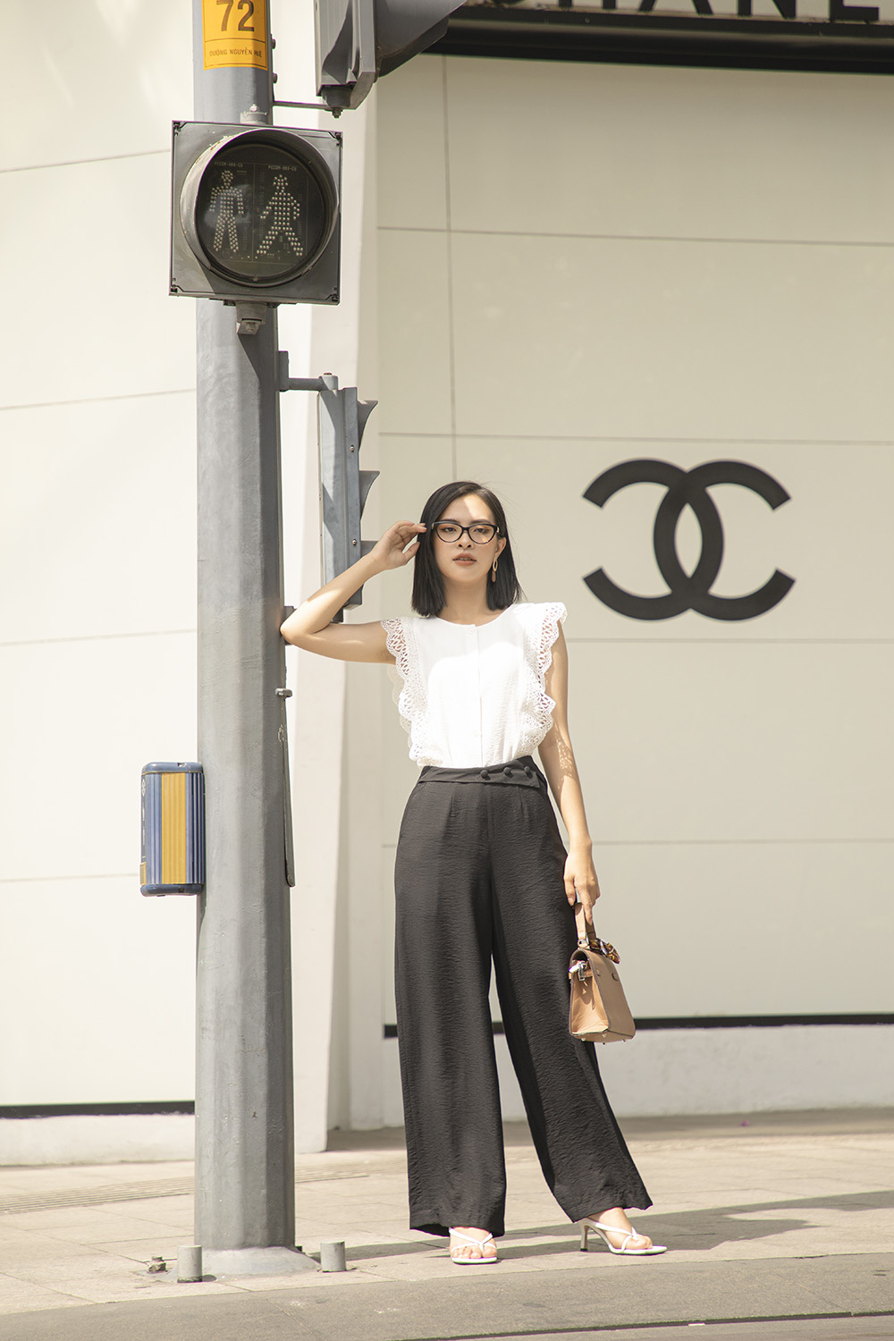 Quần tây công sở nữ ống rộng 