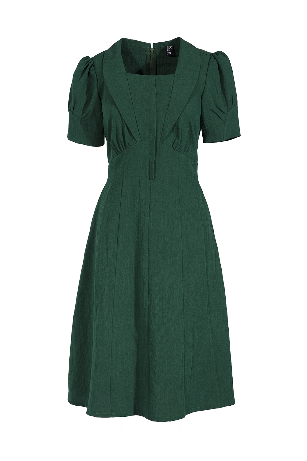 Đầm xòe cổ vuông tay ngắn 