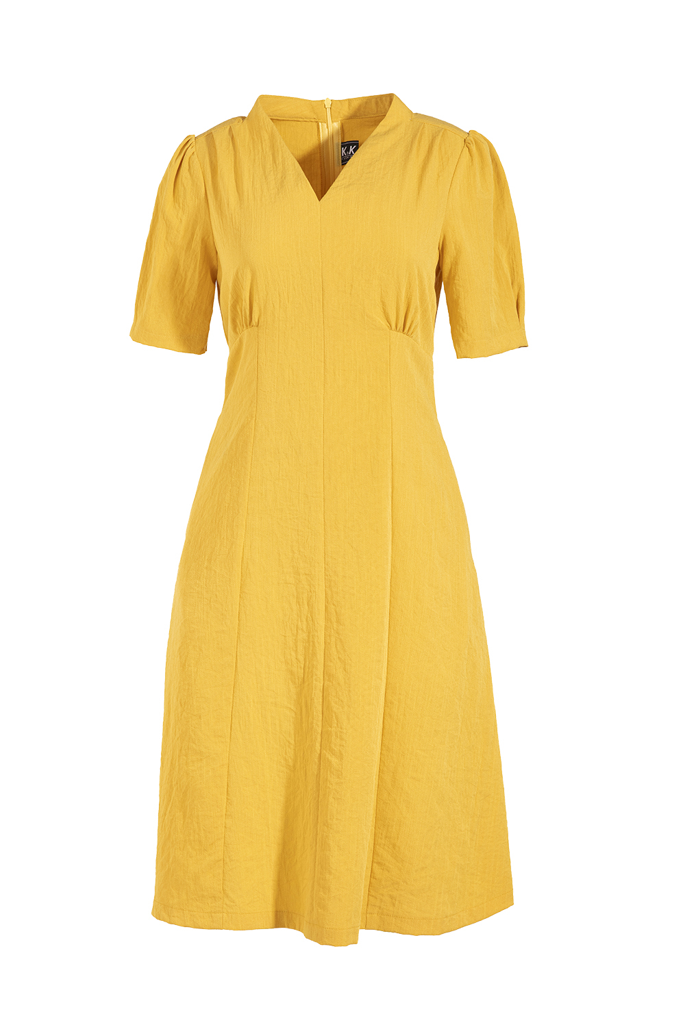 Đầm chữ A tay ngắn cổ V 