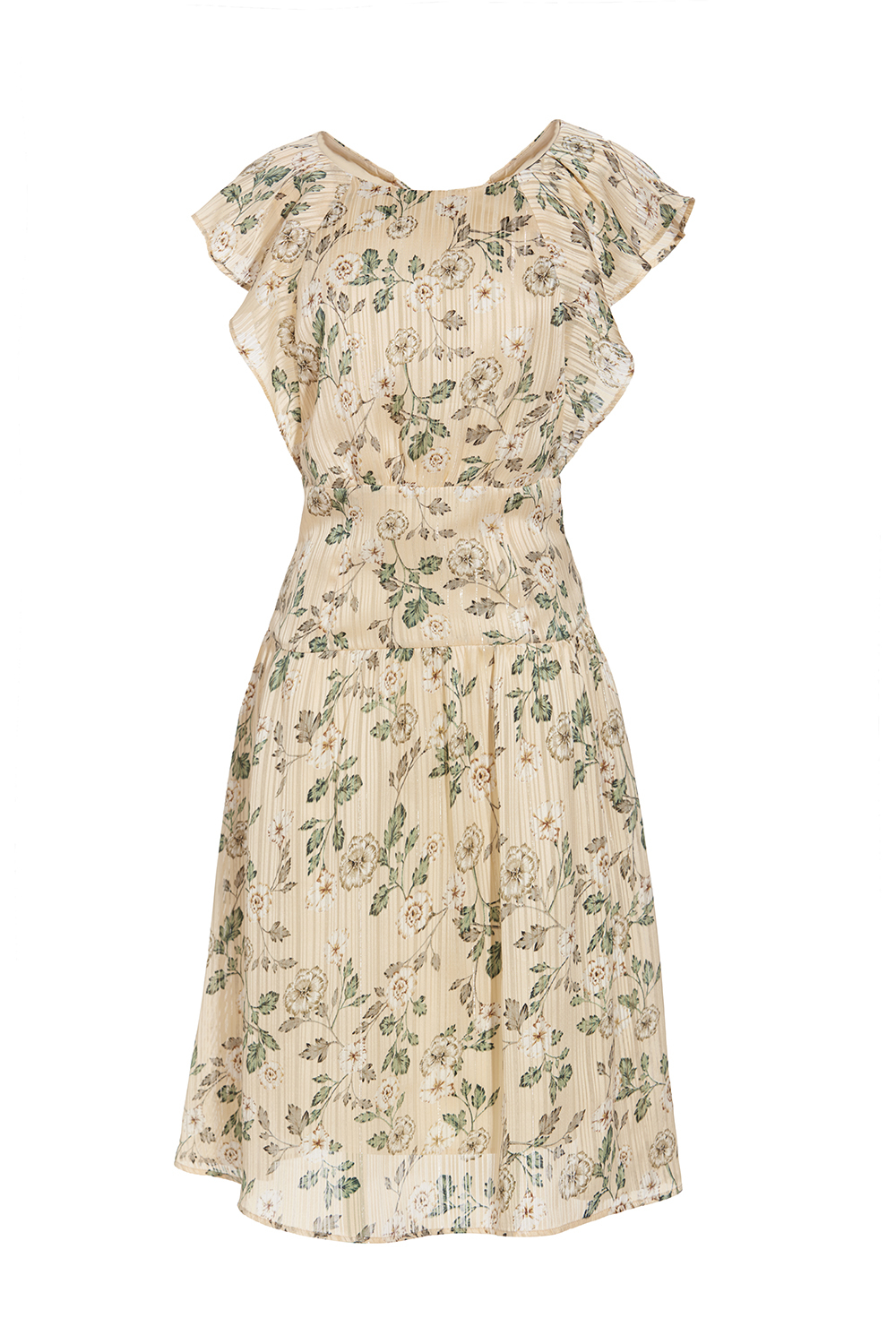 Đầm hoa dáng chữ A cut out sau lưng 