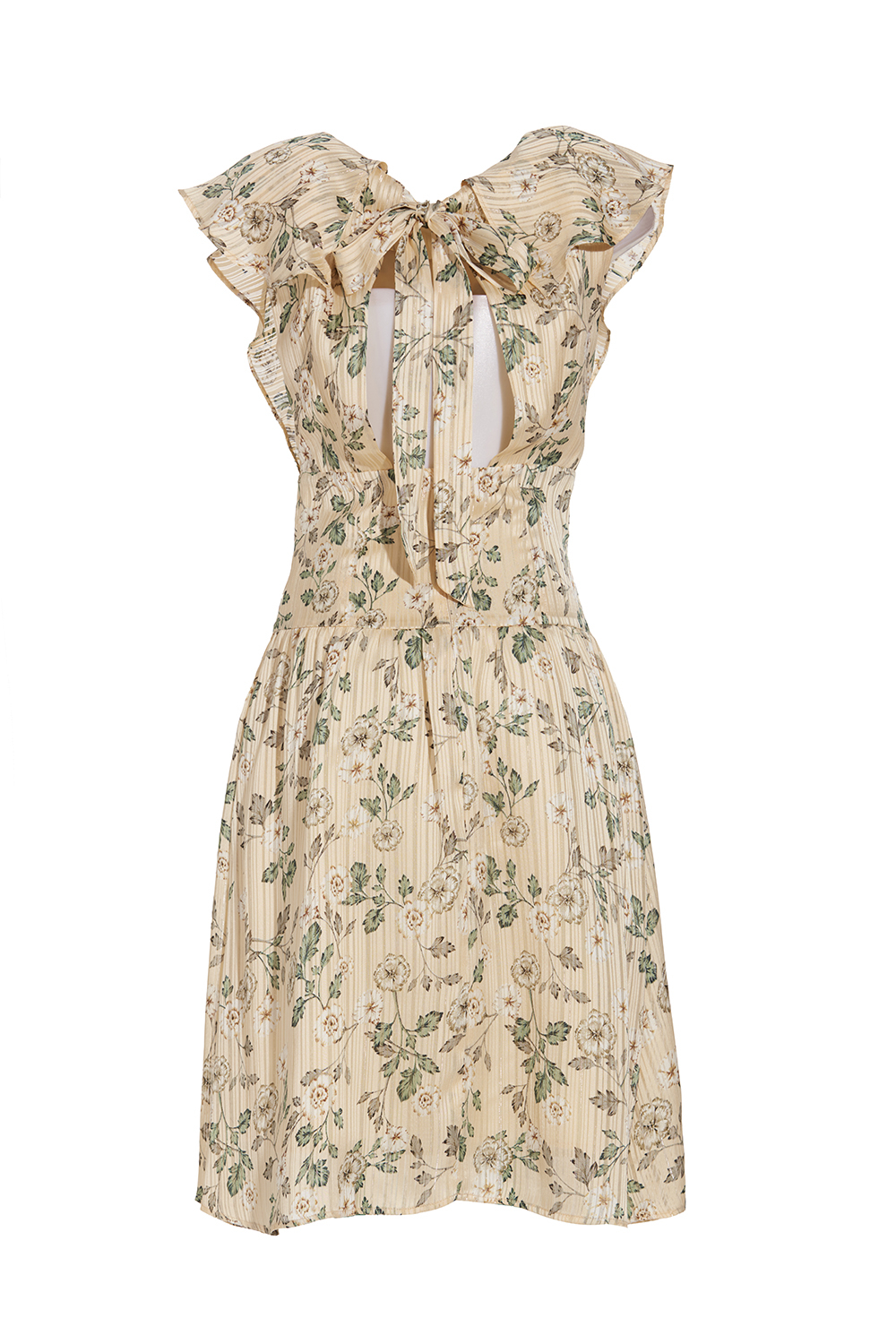 Đầm hoa dáng chữ A cut out sau lưng 