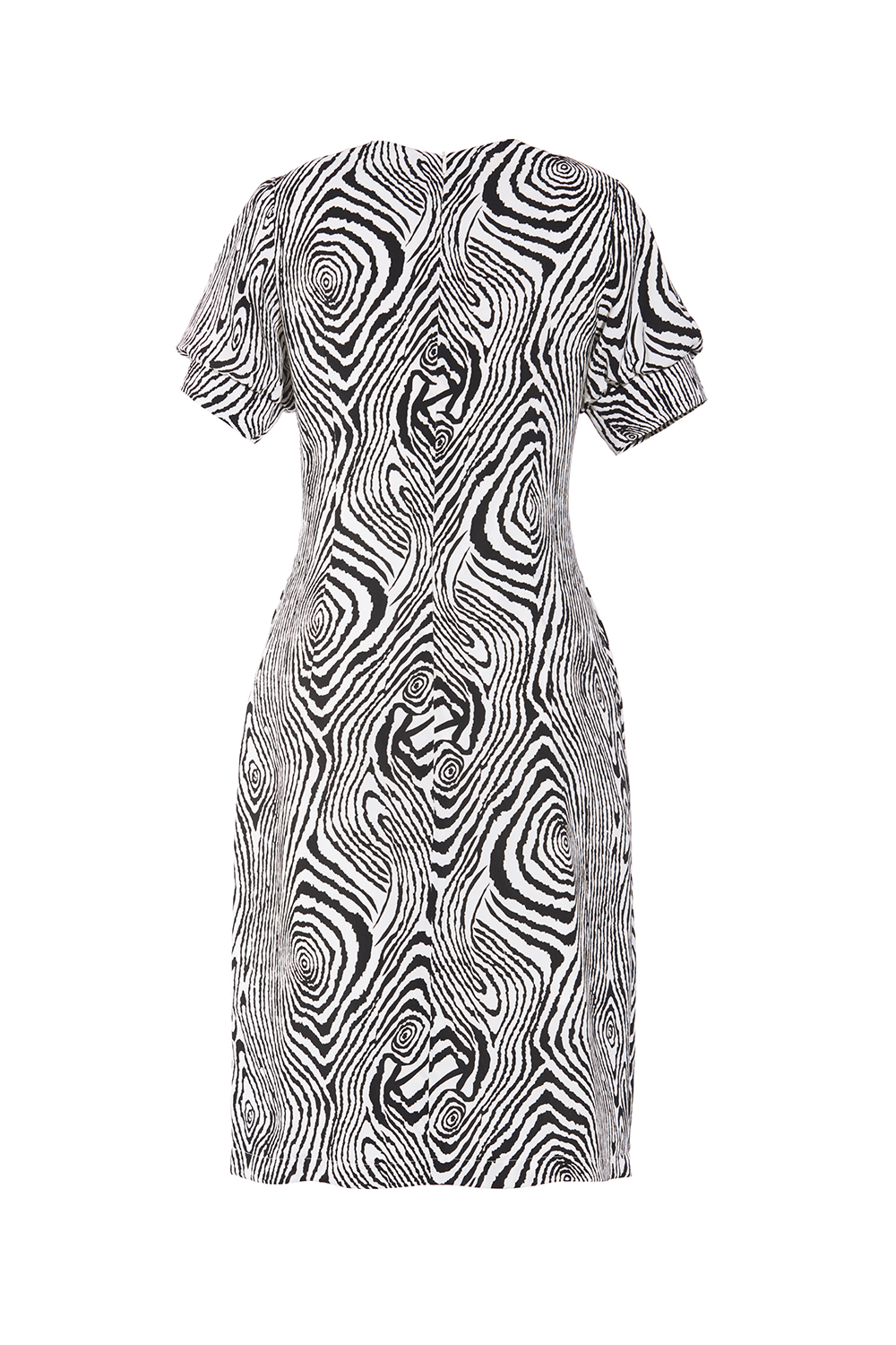 Đầm họa tiết dáng chữ A đính nút 