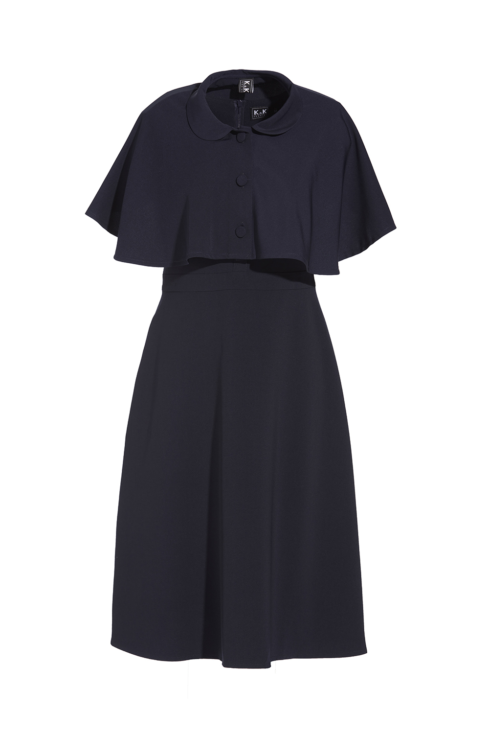 Đầm chữ A đơn sắc kèm áo khoác 