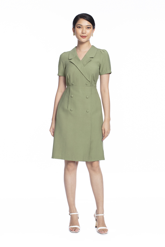 Đầm chữ A cổ đan tông KK106-08