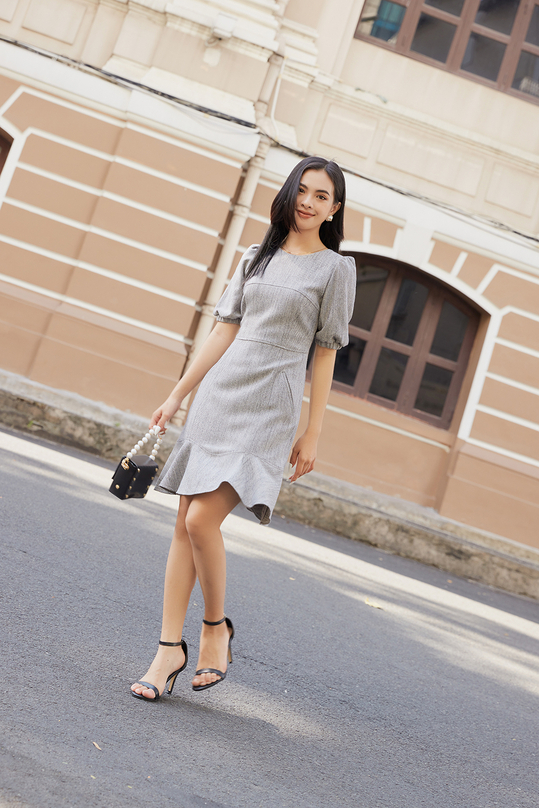 Đầm đuôi cá tay lỡ bo thun KK106-11