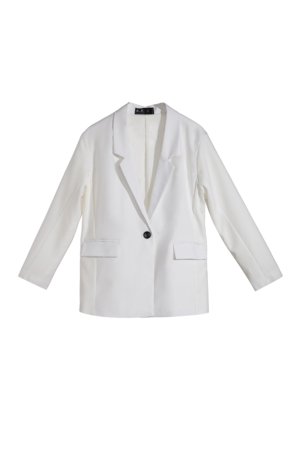 Áo blazer nữ trắng tay dài 