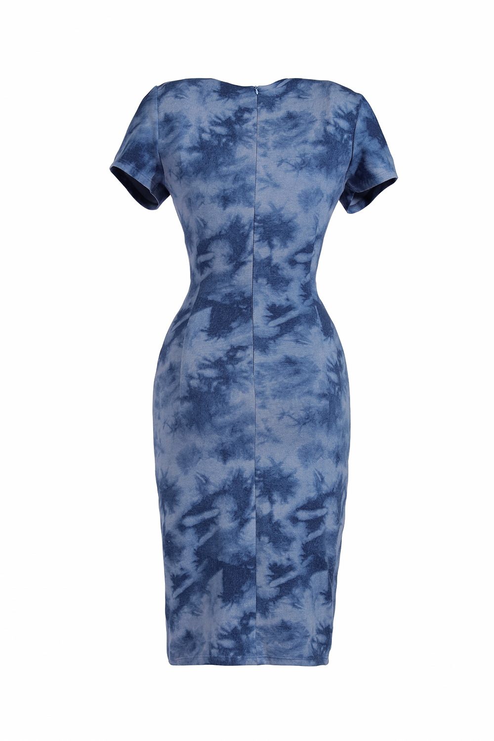 Đầm ôm xoắn ngực họa tiết tie dye 