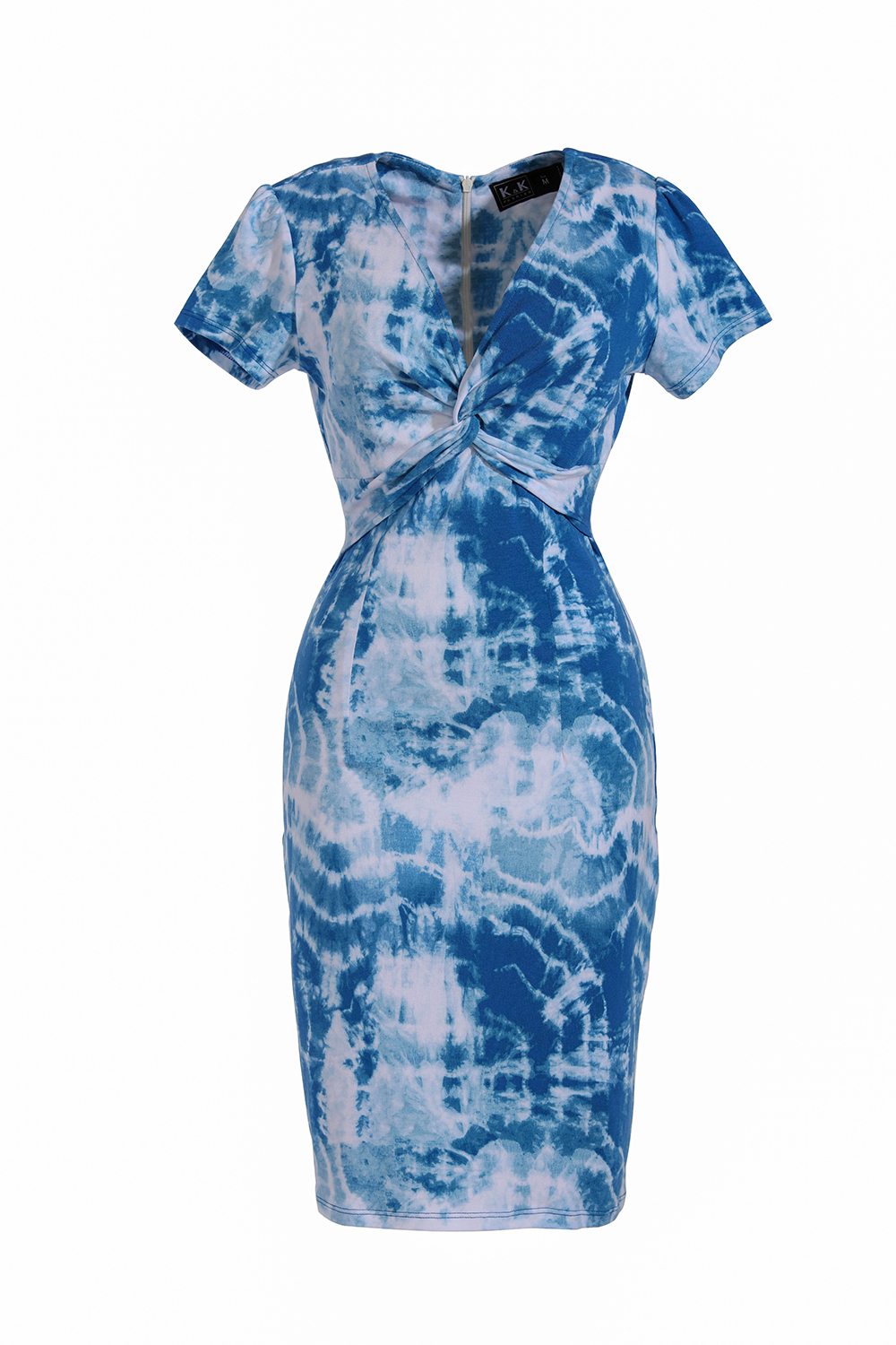 Đầm thun công sở dáng ôm xoắn ngực 