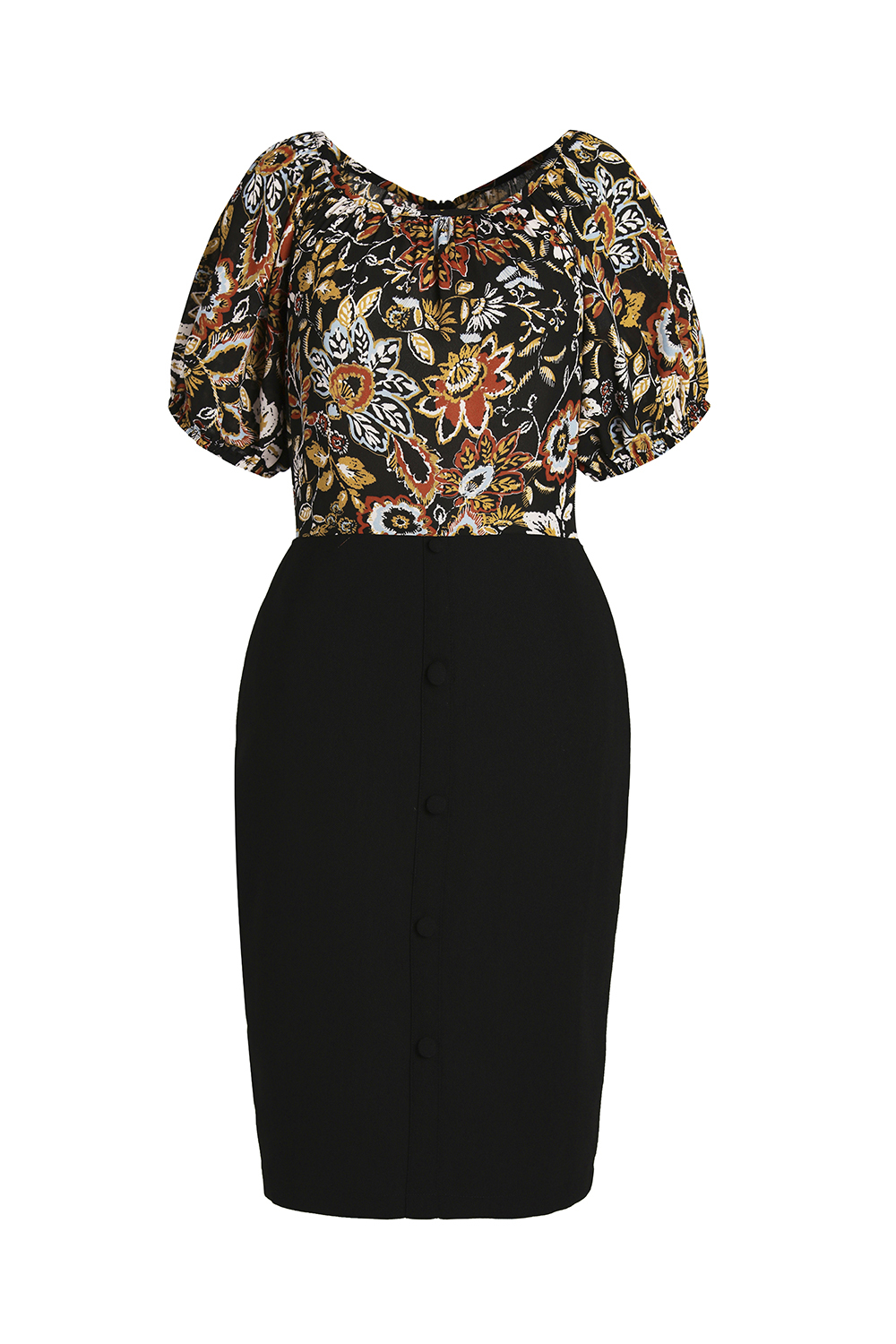 Đầm ôm công sở phối họa tiết