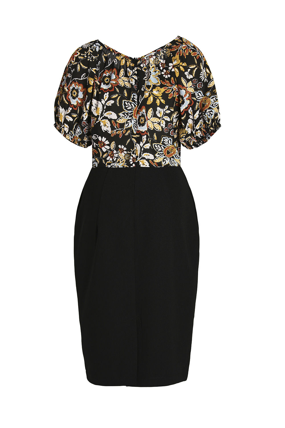 Đầm ôm công sở phối họa tiết