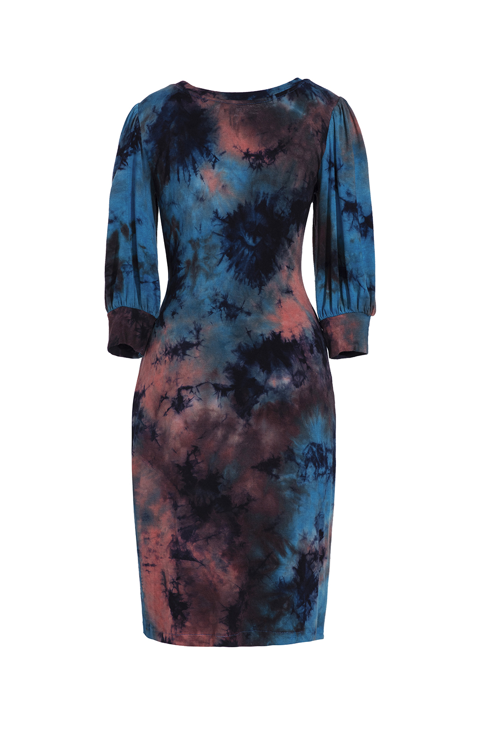 Đầm thun công sở họa tiết tie dye 