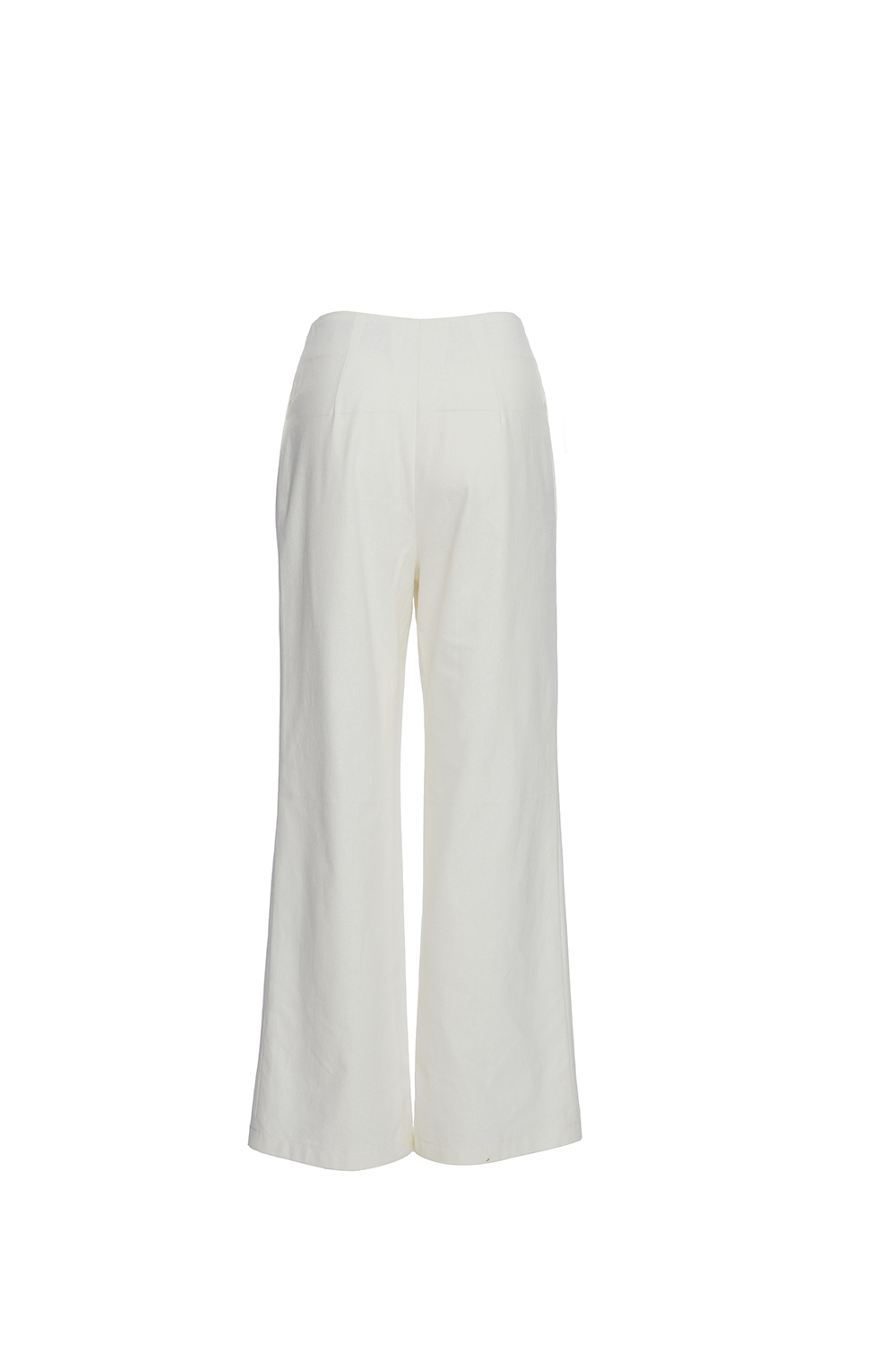 Quần trắng lưng cao ống suông 