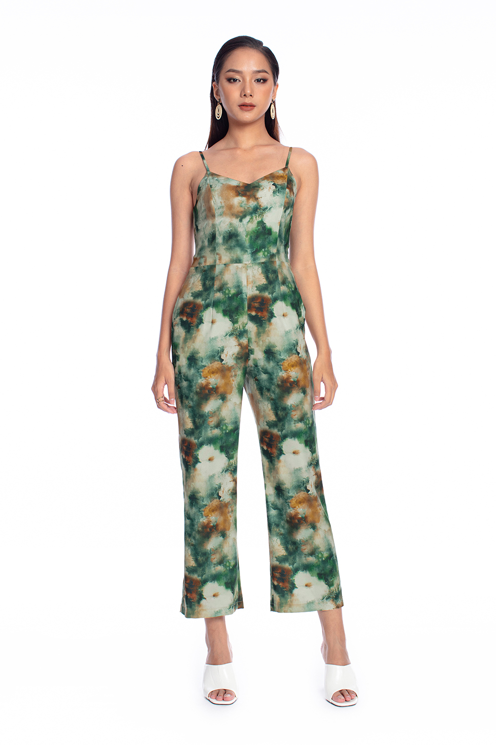 Jumpsuit dáng dài họa tiết tie dye