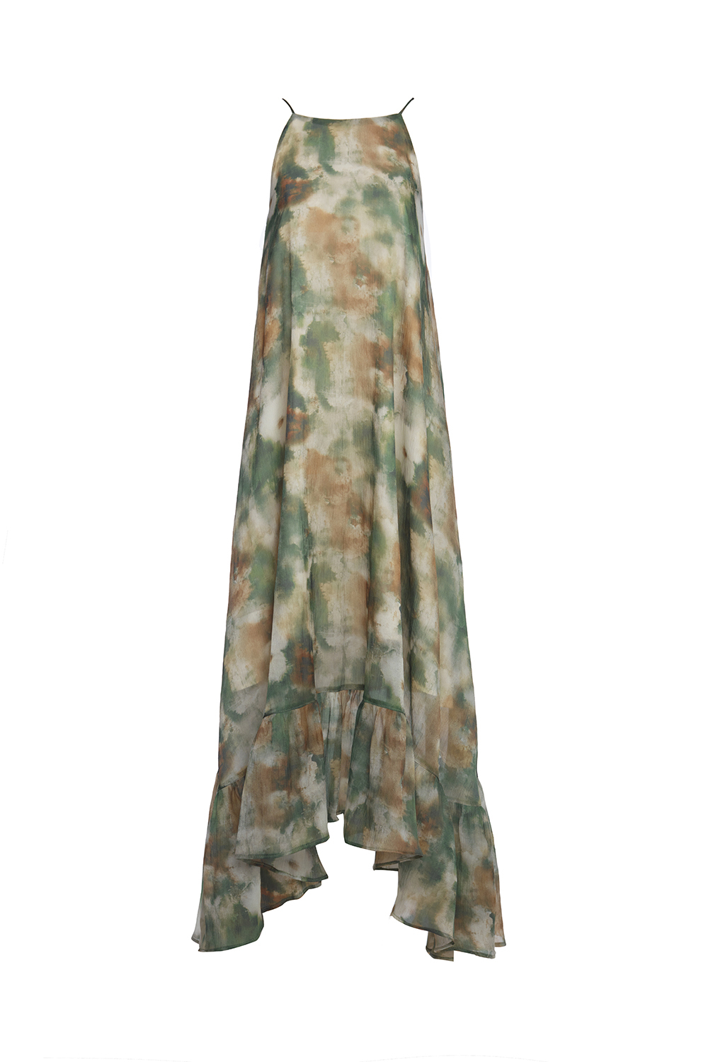 Đầm maxi đuôi cá họa tiết tie dye 