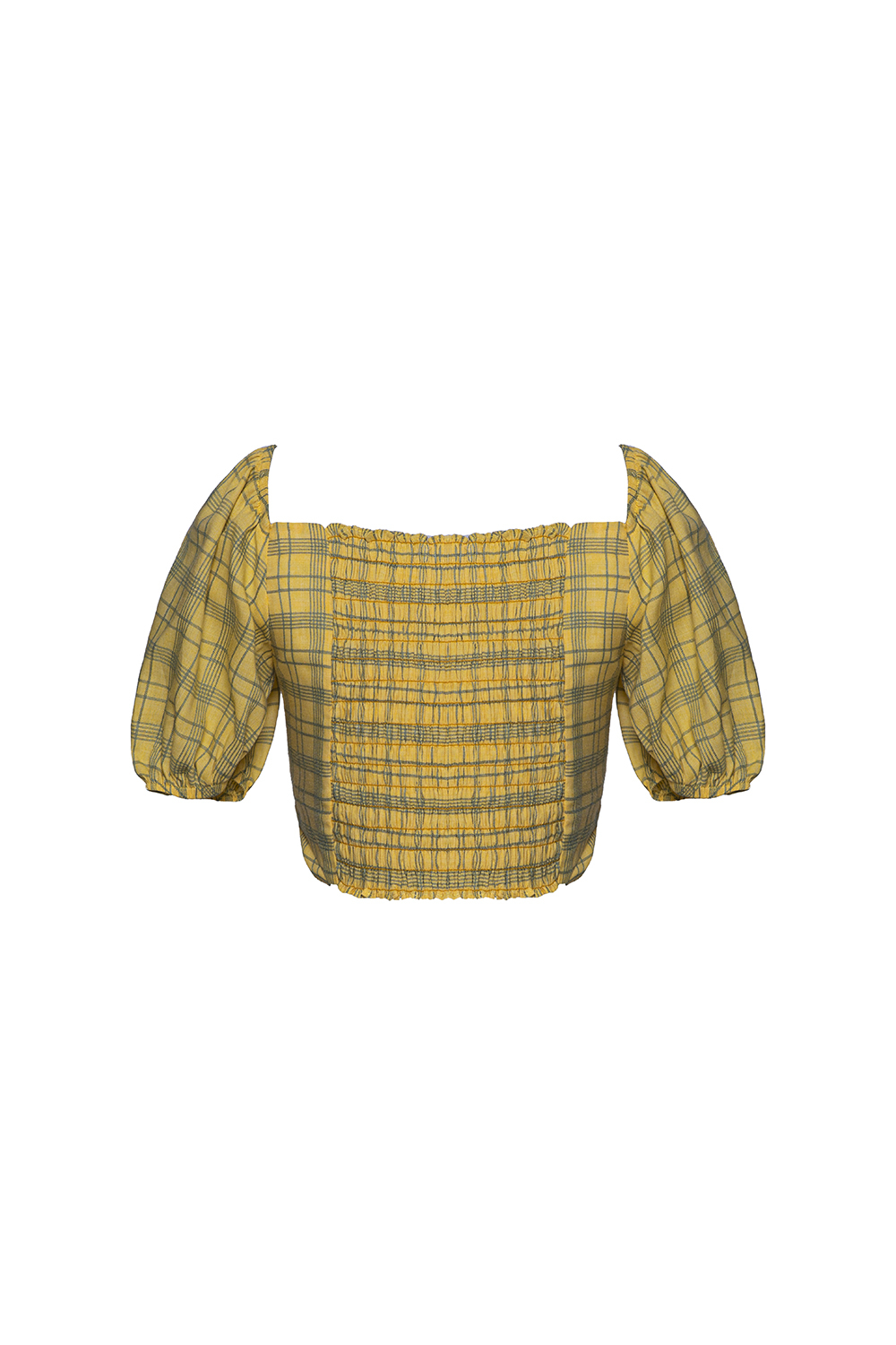 Áo croptop họa tiết caro 