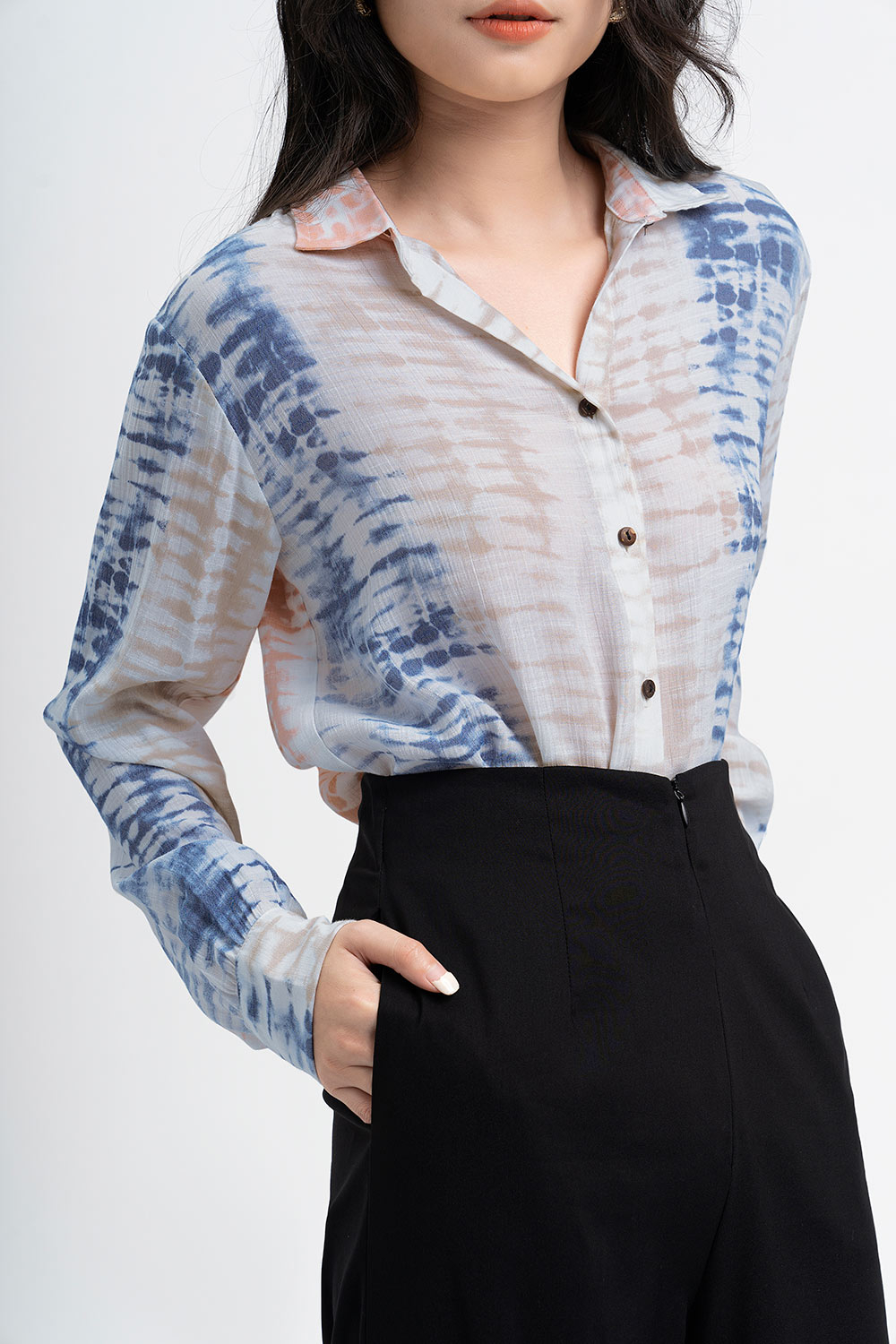 Áo sơ mi nữ hàn quốc tay dài 