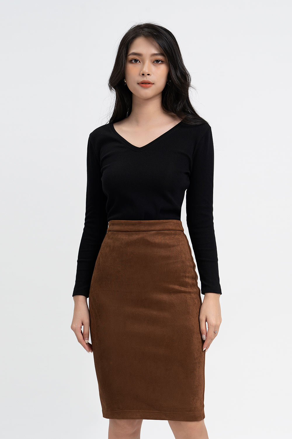 Chân váy bút chì công sở xẻ sau 