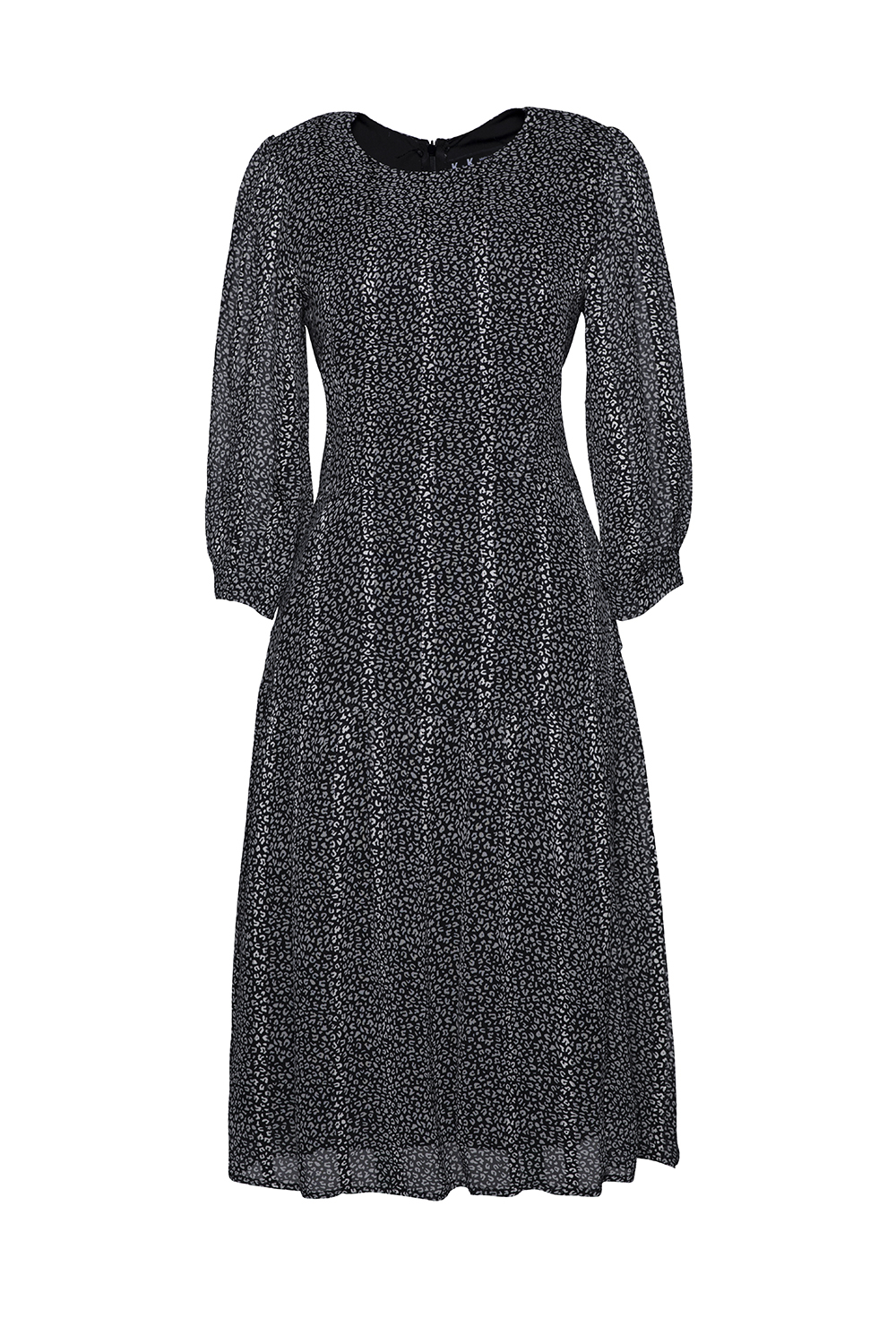 Đầm voan đuôi cá họa tiết tay lỡ 