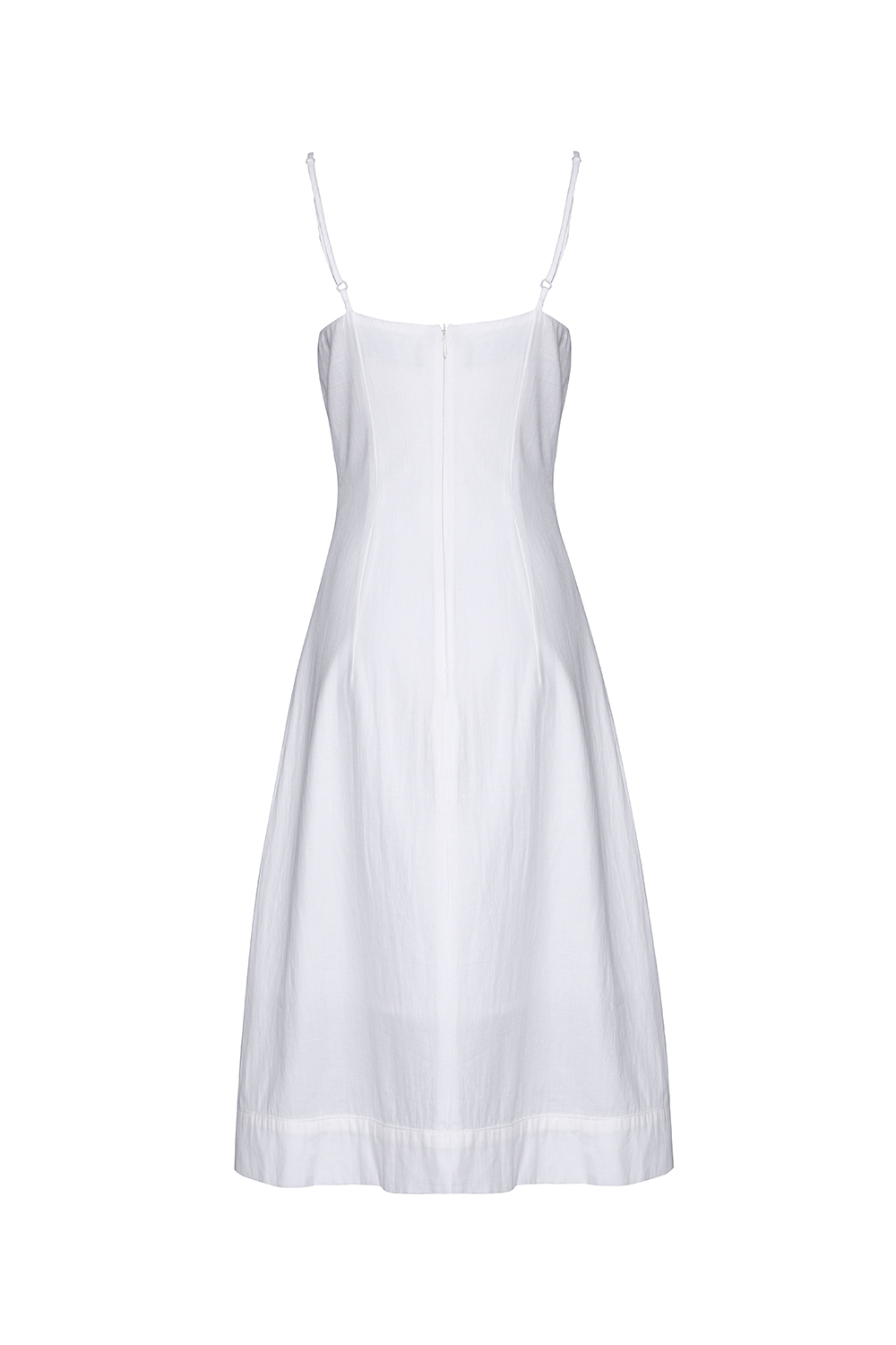 Đầm trắng hai dây đính nút phối nơ HL16-35 | Thời trang công sở ...