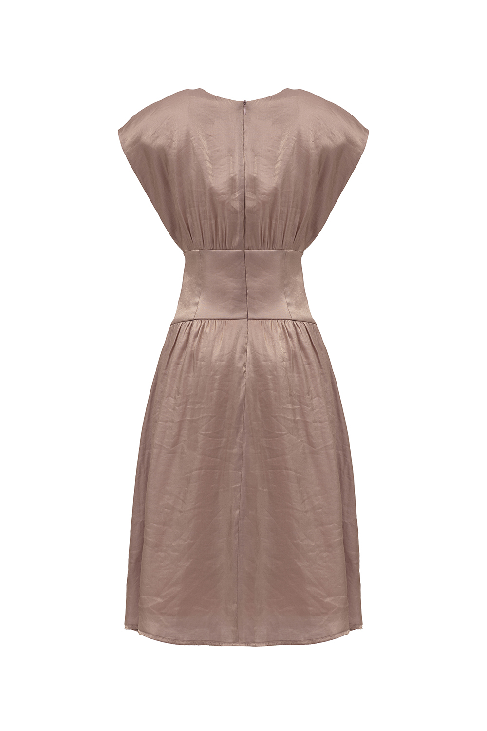 Đầm xòe nhấn eo phối nút