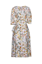 Đầm wrap dress hoa nhí eo phối nơ 