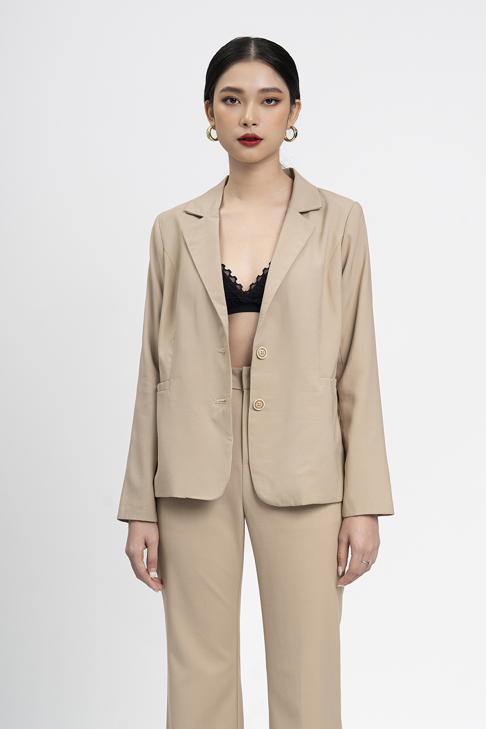 Áo khoác blazer 2 lớp túi mổ 