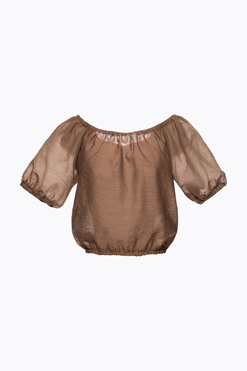 Áo croptop trễ vai bo chun 