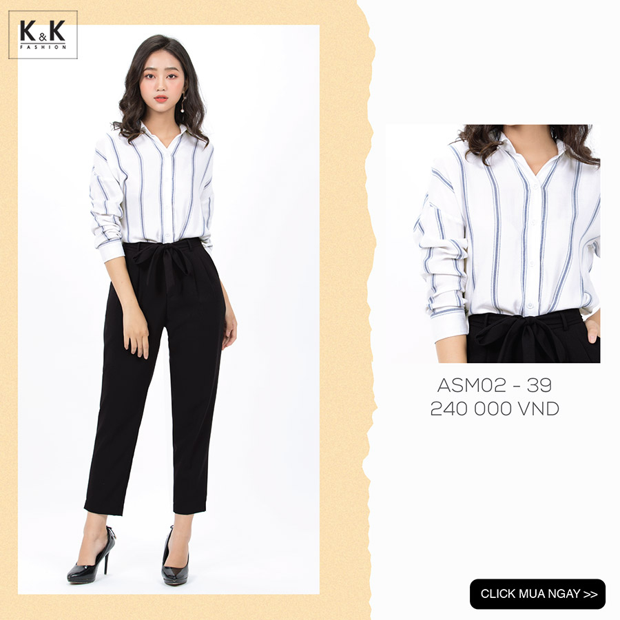 Áo sơ mi kẻ sọc dài tay ASM02-39