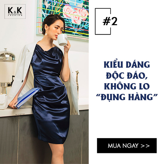 Đầm lụa dáng ôm sát nách eo xếp ly KK106-06