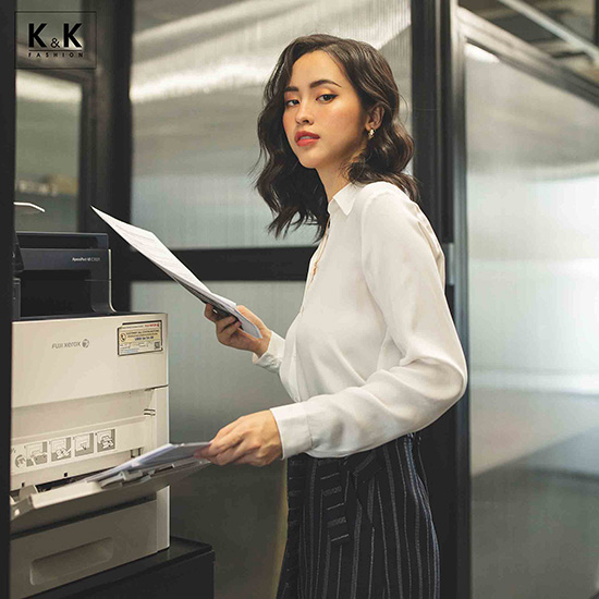 Quần short sọc đai thắt nơ QCS02-15