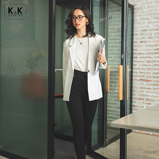 Áo blazer trắng AK10-11