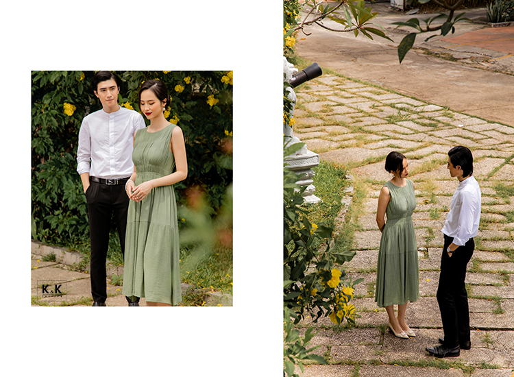 Đầm xòe dáng dài sát nách bo eo HL17-06