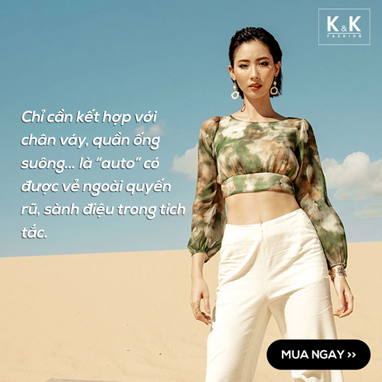 Áo croptop nữ họa tiết tay dài ASM06-09