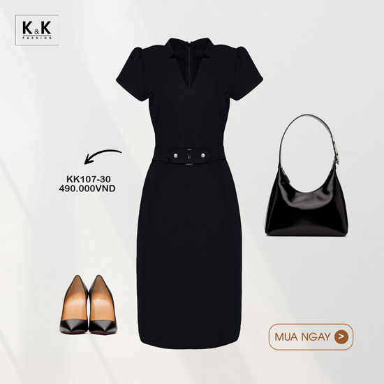 Đầm đen thiết kế size lớn KK107-30