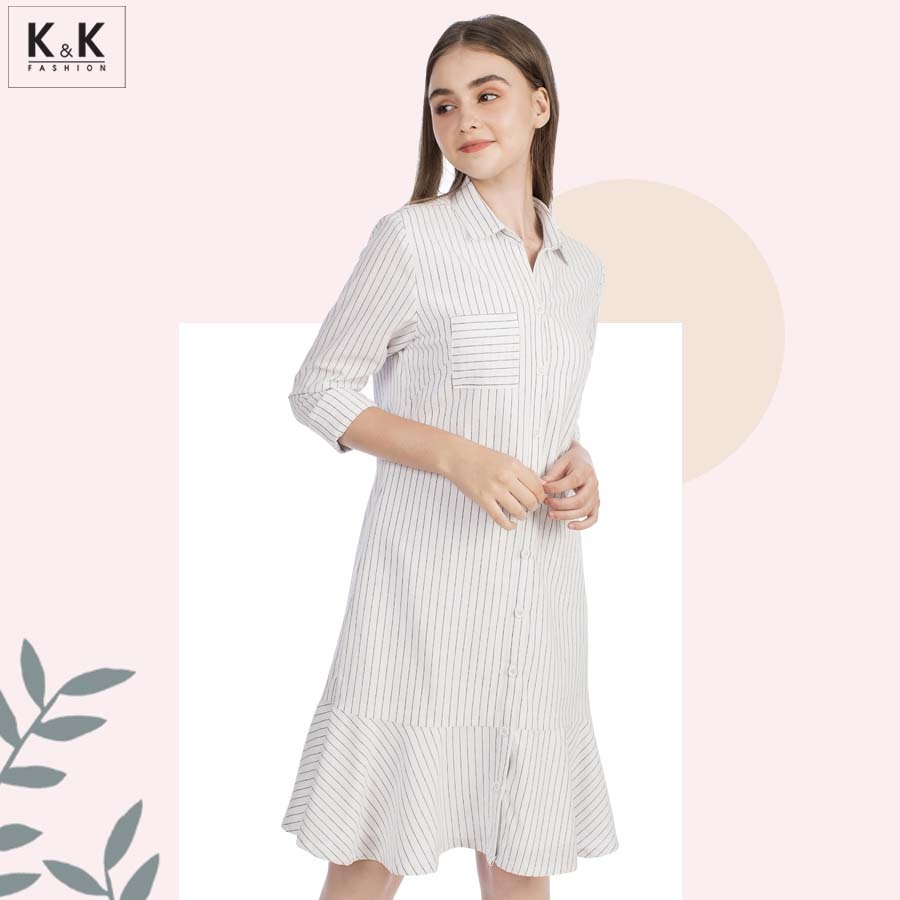 Đầm sơ mi đuôi cá tay dài HL11-19