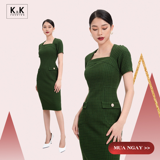 Đầm ôm body phối túi 2 bên KK109-36