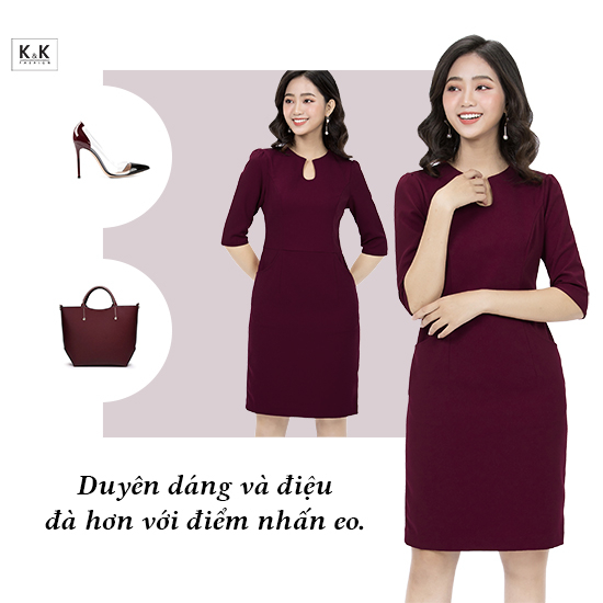 Váy công sở phối áo vest | Hoa Lụa Uyên shop
