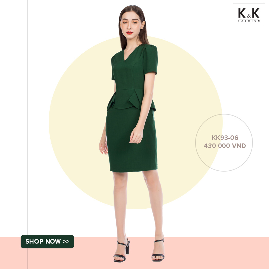 Đầm peplum cách điệu dáng chữ A KK93-06