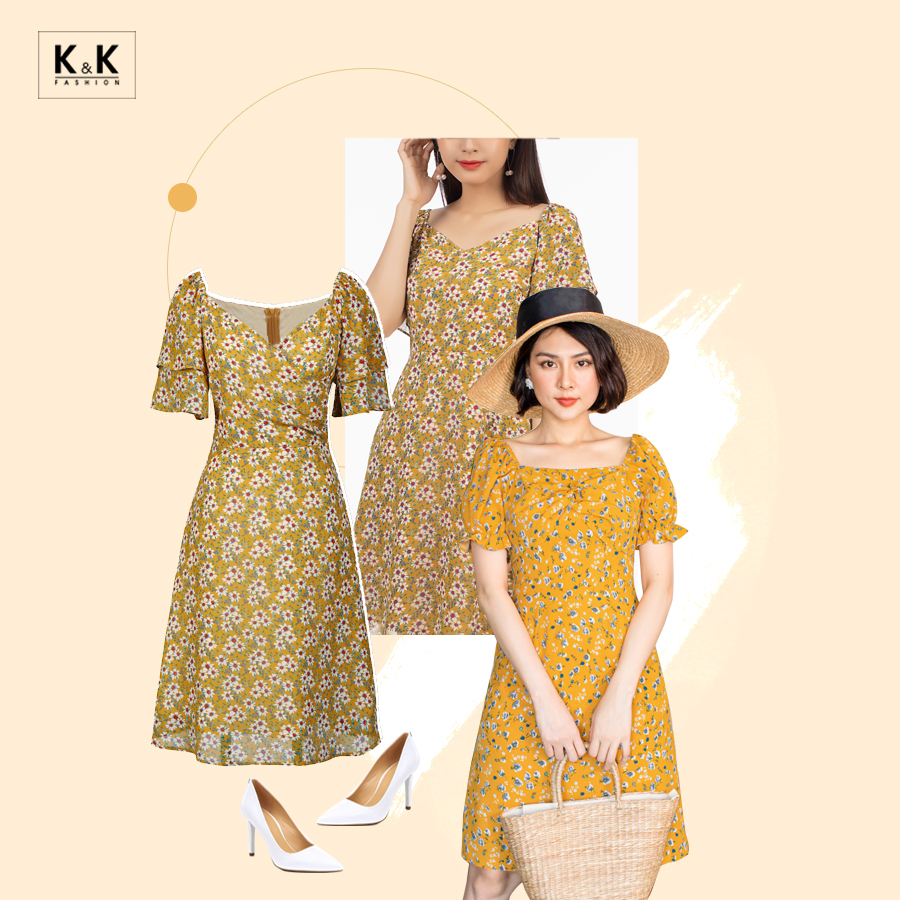 Trang phục màu vàng cho nàng mệnh Kim