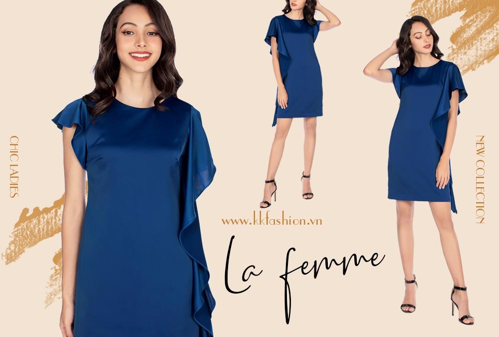 Đầm trung niên dự tiệc dáng suông KK95-28