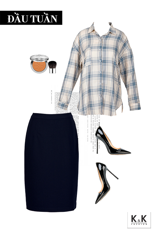 Áo sơ mi họa tiết caro dài tay ASM04-33