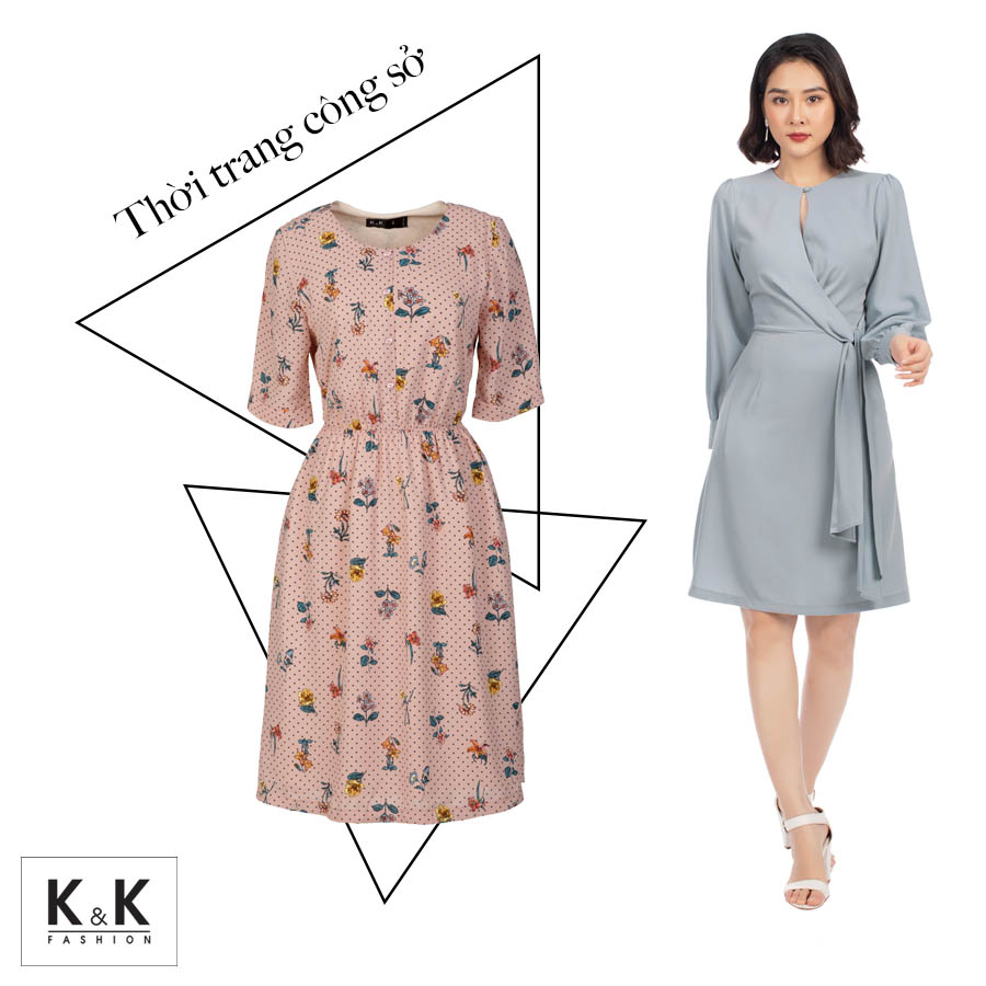 Váy liền công sở dáng chữ A
