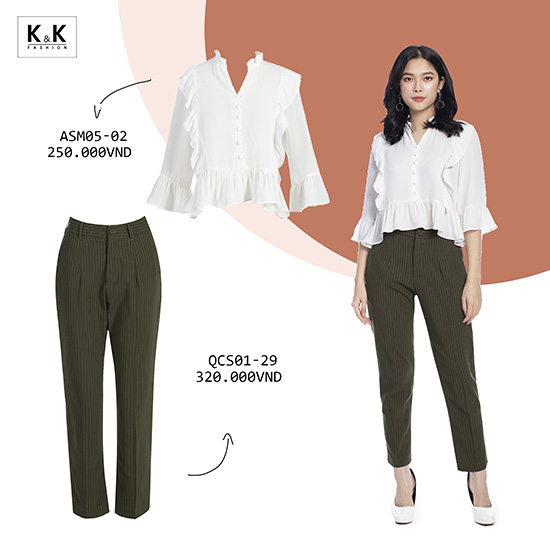 Quần baggy vải sọc QCS01-29
