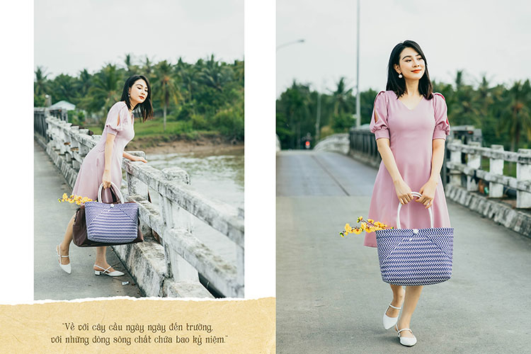 Đầm xòe cổ tim tay lỡ KK100-36