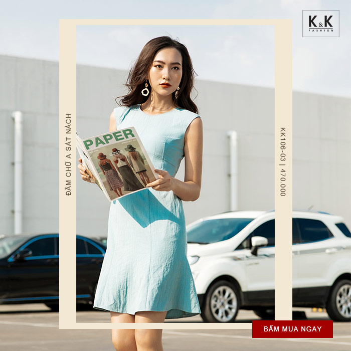 Đầm chữ A sát nách  KK106-03