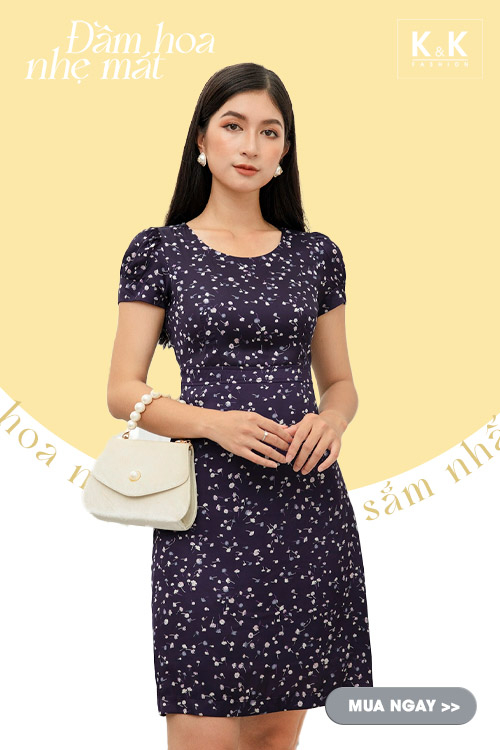 Đầm lụa hoa nhí KK105-33