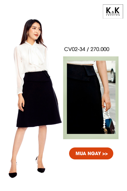 Chân váy đen chữ A CV02-34