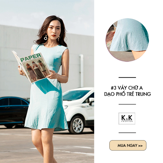 Đầm chữ A sát nách KK106-03